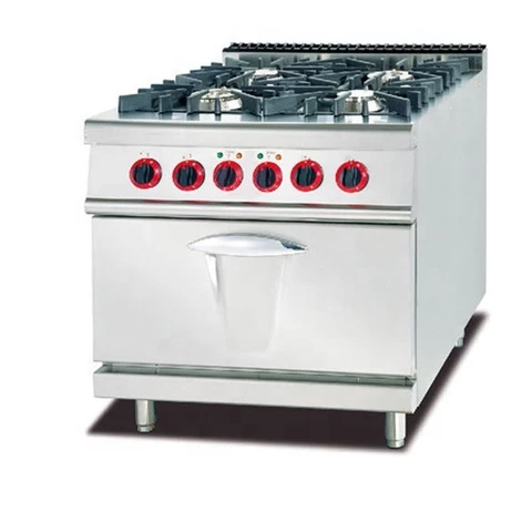 Commercial 4 Burner Gas Cooker High Quality 4-Burner Gas Cooking Range With Oven