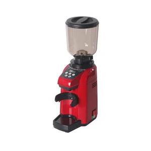 Commercial Home UseCoffee Grinders Commercial Coffee Bean Milling Machine Coffee Burr Grinder 180W 500g Hopper Capacity Red