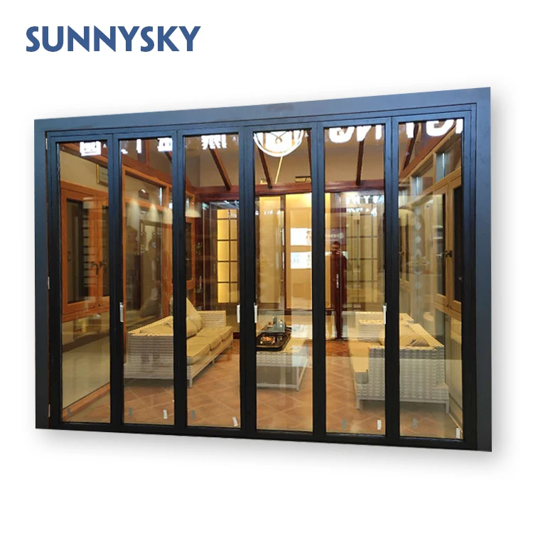 Competitive price aluminum dentry high dollar french type accordion bifolding door