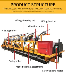 Concrete Roller Paver Screed Paving Machine Road Self Leveling Machinery For Roads Construction
