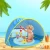 Import Cool Summer Children Use Pop Up Baby Beach Tent Swimming Pool Portable Shade Pool UV Protection Sun Shelter toy tents for kids from China