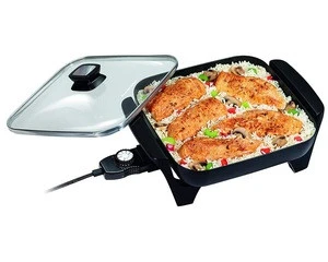 cool-touch non stick cooking surface electric skillet