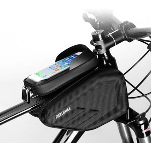 Coolchange 2020 New Design Front Frame Nylon Bicycle Phone Bag Waterproof Touch Screen Bike Bag