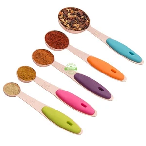 Copper Stainless Steel Measuring Cups and Spoons