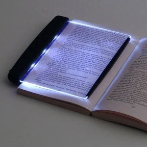 Creative Dimmable Book Lights  Battery Powered  LED Book Light Panel Adjustable Brightness Reading Light Plat Panel