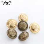 Custom Brand Logo Gold Color Plastic Coat Button For Garment /Jean/Handbag/ Tag