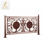custom Chinese style villa inox brass color balcony railing stainless steel embossed golden balustrades handrails railing