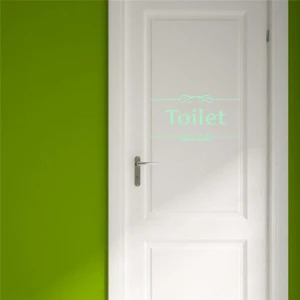 Custom design Toilet wall sticker living room decoration Fluorescent decal pvc sticker