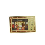 Custom gold metal business card with metal card holder