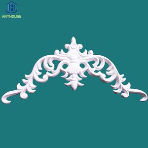 Custom High quality Cheap price Wall Appliques and Onlays Polyurethane Interior Decor Veneer Accessories PU flower Ornaments