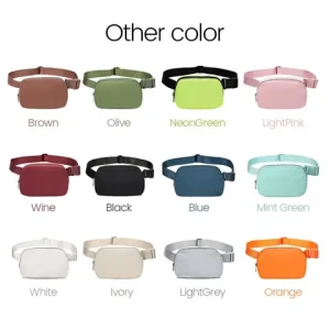 Custom Logo Printed Fashion Polyester Nylon Waterproof Adjustable Everywhere Belt Bag Women Men Lulu Funny Waist Pack Bag
