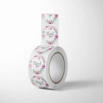 Custom logo stickers Food Packaging vinyl sticker sheets printing paper cute thank you die cut label