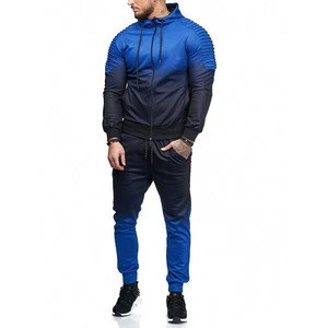 Custom Mens Tracksuit Training & Jogging two-piece Suit Outdoor Running Wear Top+Leggings Wholesale Sportswear KITSM02