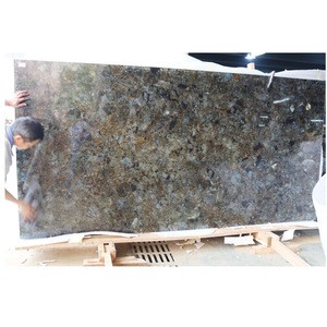 custom Natural Gemstone Slab semi precious stone labradorite granite
