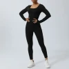 Custom one piece jumpsuit sexy mature nylon bodysuit elastic  fitness women set sport wear yoga sets