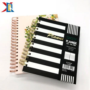Custom Printing 2018 Hardcover A5 Spiral Paper Note Book Diary Journal Agenda Daily Weekly Monthly Organizer Planner Notebook