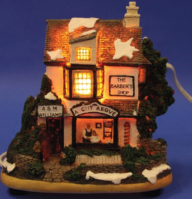 Custom resin crafts Christmas festival country house European home decoration with led light