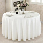 Custom Table Cover Party Wedding Table Cloth for Hotel Home White Table Decoration