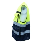 Custom V-neck Railway Road Construction Clean Sleeveless Reflective Uniform Workers Safety Clothing Workwear Singlet
