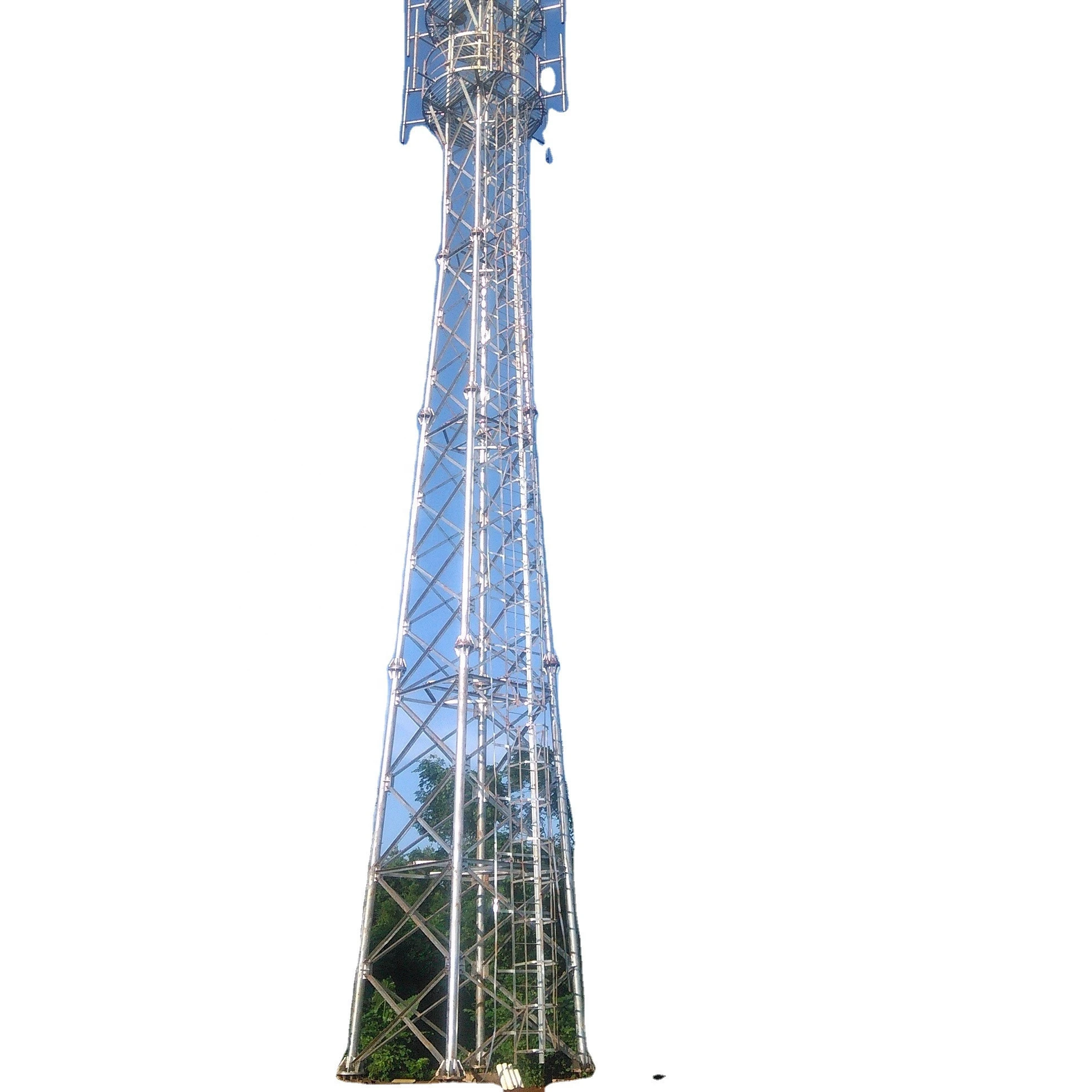 Customer Drawing Four-Legged Tubular Steel Telecommunication Tower