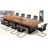 Customizable capacity traditional large wood grain panel office conference table