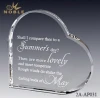 Customized Engraved Wedding Favor Giveaway Souvenirs Heart Crystal Craft Gift.