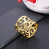 Customized high-quality zinc alloy High-end party hotel wedding Silver gold napkin ring