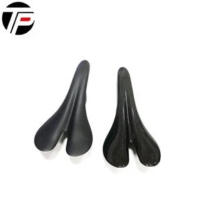 Customized high strength 3k glossy twill carbon fiber bicycle saddle