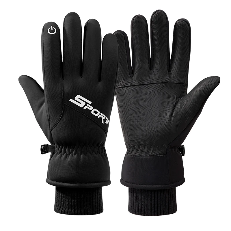 Customized logo bike cycling outdoor touch screen waterproof snow winter men snowboard ski gloves