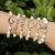 Import Customized Pearl Bead Stretch Bracelets CZ Micron Pave Eye Cross Heart Charm White Natural Freshwater Pearl Bracelet Women from China
