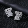 Cute design micro inlay cubic zirconia CZ zircon koala animal earrings for girl&#39;s jewelry