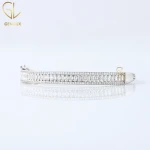 Dazzling High Quality 925 Silver Moissanite Marquise & Round Cut Diamond Bangle Bracelet for Women Available at Wholesale Price