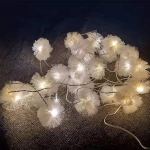 Decorative Indoor USB PLUG LED String Light, Bedroom Decoration Celebaration 24-head Flower LED String Lights rope light