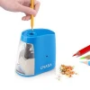 Desktop high quality plastic office school stationery smart USB battery powered electric quiet pencil sharpener with auto stop