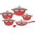 Import dessini 12pcs die-casting non stick cookware sets kitchen cooking pot with granite coating from China