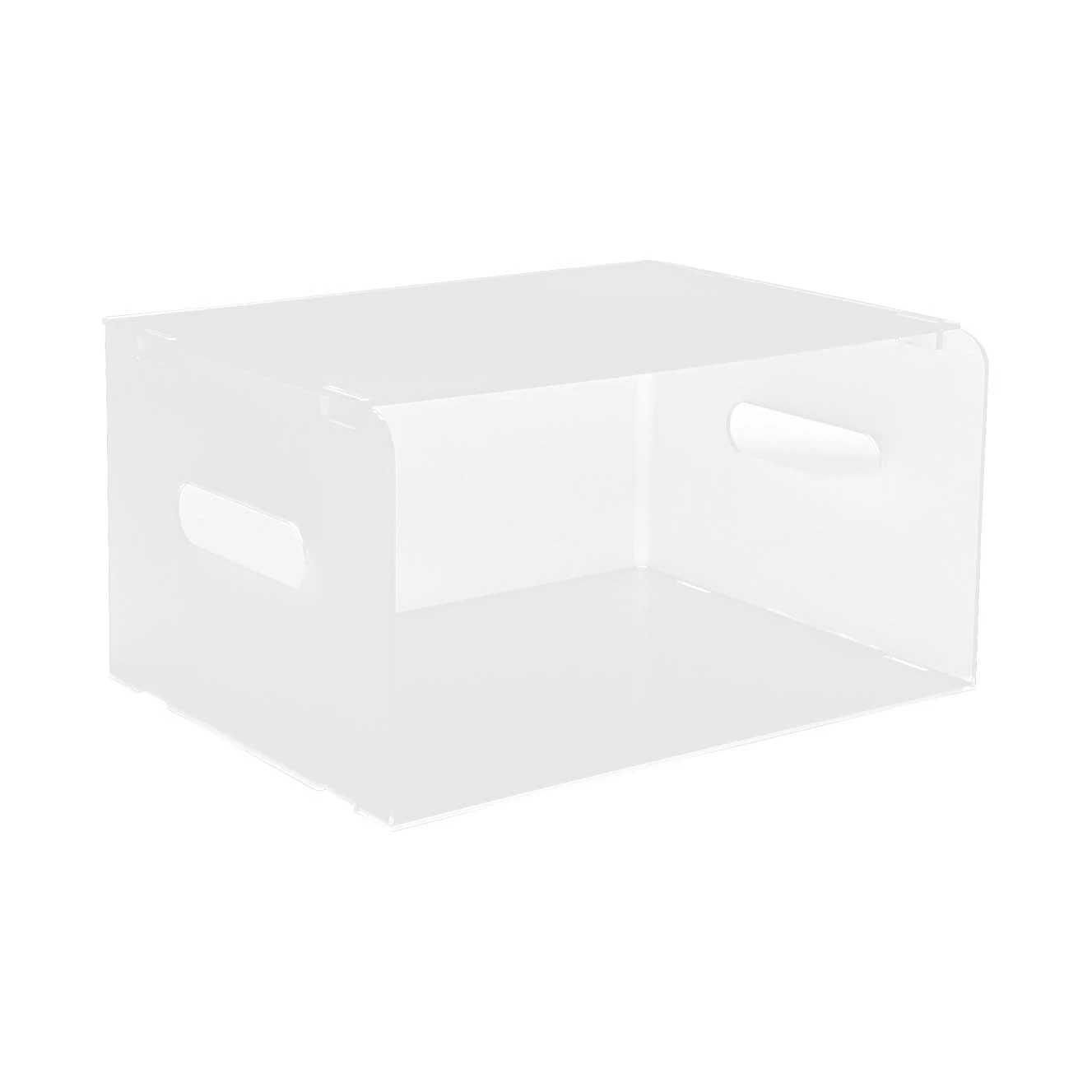 Detachable Frosted Acrylic Shoes Storage Plastic Shoe Box With Custom Logo