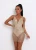 Import DG-MS003 Amazon Ebay Hot Mini Sequin Gold Transparent Club Dress For Women Night Club Wear Slip Dress from China