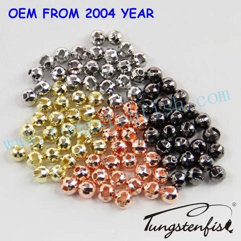 different color slotted Tungsten diamond faceted fly fishing beads