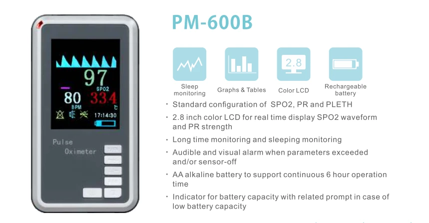 Digital PM600B Handheld Pulse Oximeter/Oximetro/Oxymeter Suitable for adult/child/infant