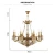 Import Dining Room Clear K9 Crystal Chandelier Ceiling Light Bedroom Luxury Bronze 8 Arms Pendant Light from China