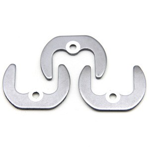 disc clamp, horseshoe washer for faucet with label