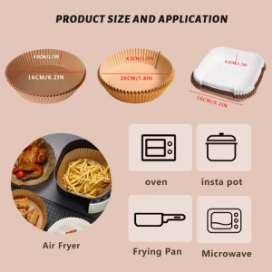 Disposable Liner 120 Pcs Set Liner, Pad Cup Air Fryer Parchment Paper For Food Baking