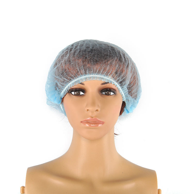 Disposable Non Woven Double Elastic Surgical Mob Cap / Medical Clip Cap / Non-Woven Head Bouffant