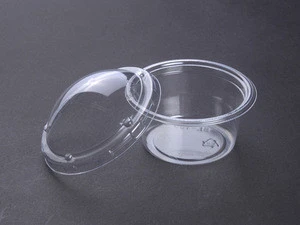 Disposable plastic cup for sauce