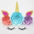 Import DIY Unicorn Party Supplies Flowers Wall Wedding Decor with Glitter Horn Ear Eyelashes for Girl Birthday Baby Shower Unicorn from China