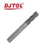 DJTOL super hard four fluts end mills cnc cutters for steel