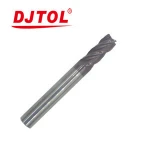 DJTOL super hard four fluts end mills cnc cutters for steel