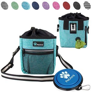 Dog Treat Pouch Pet Training Bag for Small to Large Dogs, Treat Tote Carry Kibble Snacks Toys for Training Reward Walking