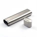 Dongguan Supplier high-end travel double cigar tube humidor metal stainless steel 2 cigar tube bracket