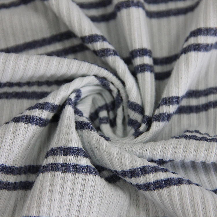 Brushed Cotton Poylester Rib Knit Fabric